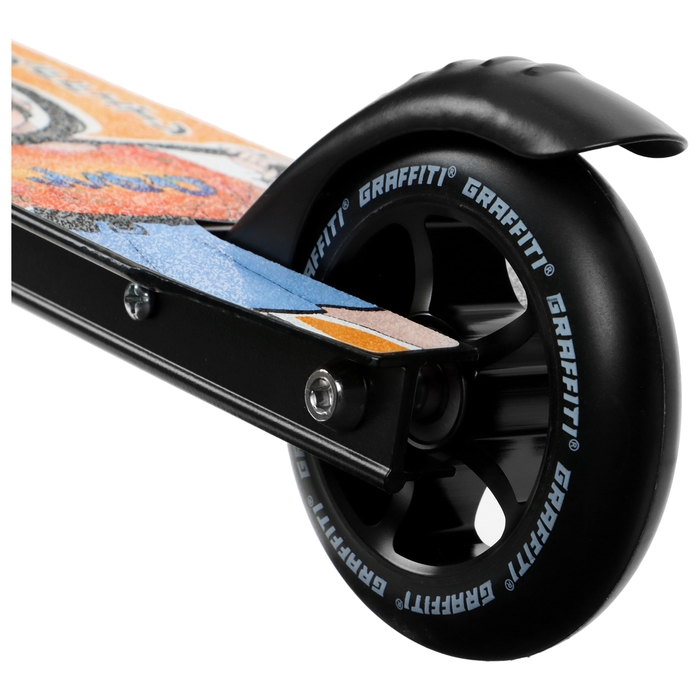 Самокат трюковой GRAFFITI Zigzag 23, колёса PU 100 мм, 85А, цвет чёрный Самокат трюковой GRAFFITI Zigzag 23, колёса PU 100 мм, 85А, цвет чёрный