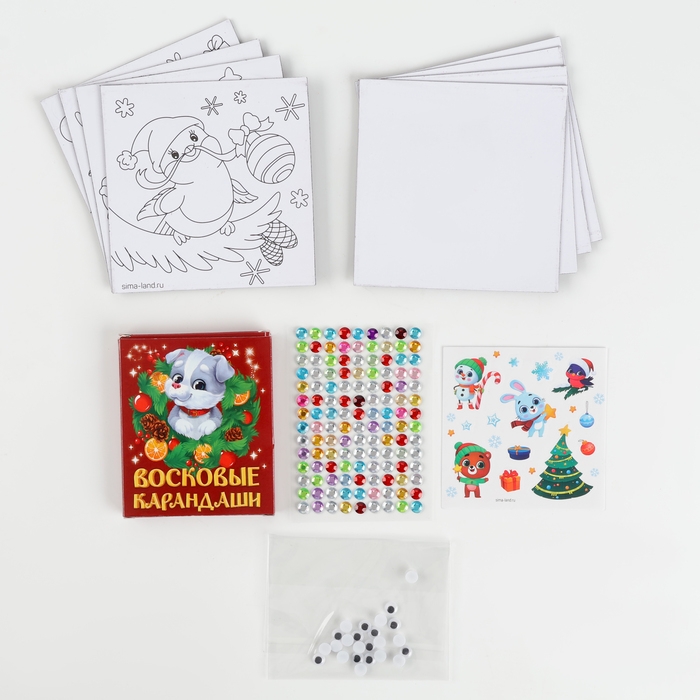 Набор для декорирования магнитов на новый год «Зимняя сказка», новогодний набор для творчества