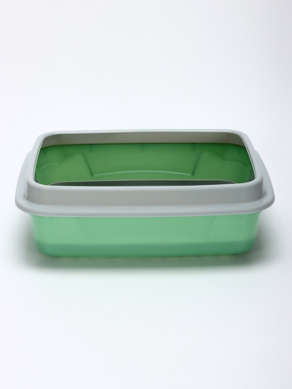 Туалет с бортом с сеткой, 45х34х15 см, серый/оливковый Туалет с бортом с сеткой, 45х34х15 см, серый/оливковый