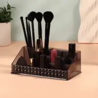 Органайзер для хранения косметики, 16 секций, 12.5&times;21.5&times;8 см, чёрный