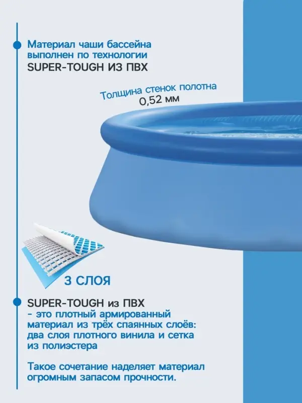 Бассейн надувной INTEX Easy Set 28122NP, 305&times;76 см, фильтр-насос, круглый