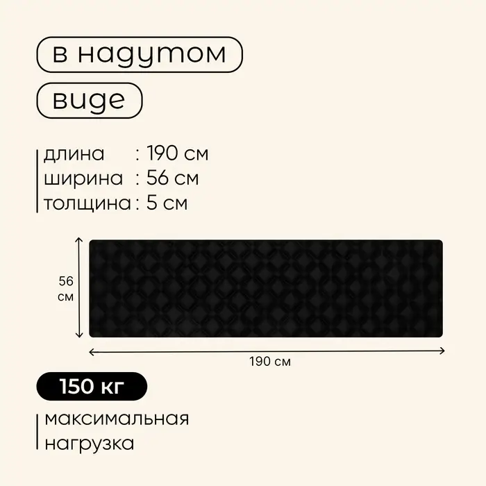 Матрас туристический maclay, 190&times;56&times;5 см