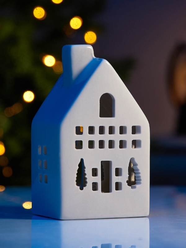 Светодиодная фигура Светодиодная фигура "Дом Елочки" 12.6х5.5х7.5, 1 LED, LR44x3(в компл.), Т/БЕЛЫЙ