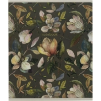 Бизнес-тетрадь Принты А5 48л, клетка, обл. мел. картон, скрепка,Цветы