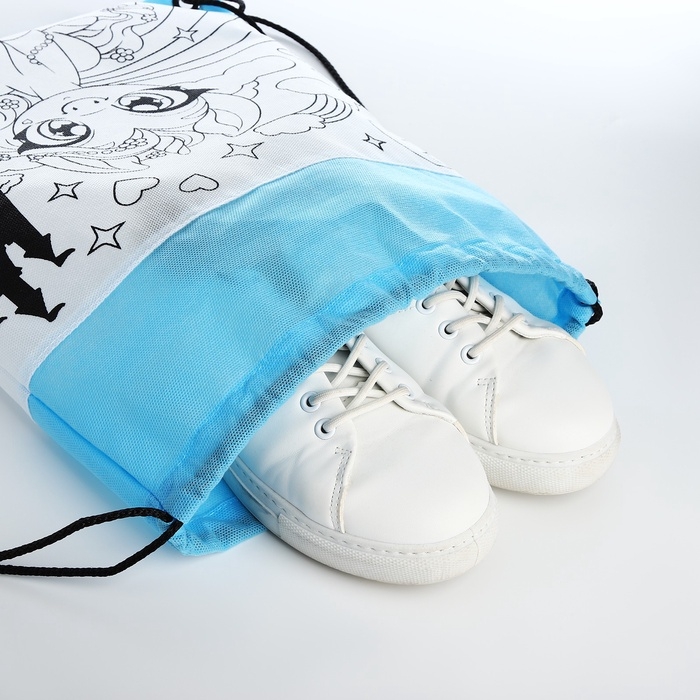 Мешок для обуви под раскраску «Пони» 34х40 см, спанбонд Мешок для обуви под раскраску «Пони» 34х40 см, спанбонд