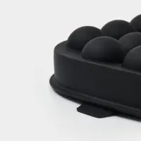 Форма для льда &laquo;Шарики&raquo;, 22 ячейки, 21&times;14&times;3.5 см, силикон, чёрная