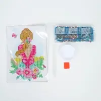 Алмазная мозаика с частичным заполнением на холсте &laquo;Девушка&raquo;, 15&times;21 см