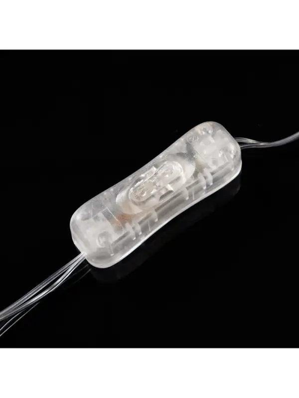 Удлинитель для комнатных гирлянд с выключателем, 5 м, прозрачная нить, УМС-вилка