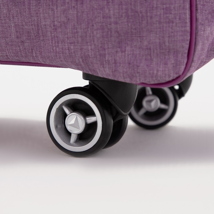 Сумка дорожная 2 в 1 на колёсах 20 Сумка дорожная 2 в 1 на колёсах 20", отдел на молнии, 4 наружных кармана, цвет фиолетовый