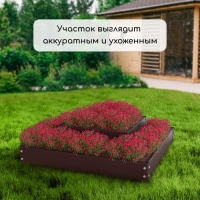 Клумба оцинкованная, 2 яруса, 50 × 50 см, 100 × 100 см, шоколад, «Квадро», Greengo