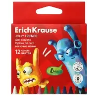 Восковые мелки 8 цветов, ErichKrause Jolly Friends, круглые