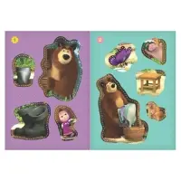 Книга с аппликациями, 20 стр., А5, Маша и Медведь Книга с аппликациями, 20 стр., А5, Маша и Медведь