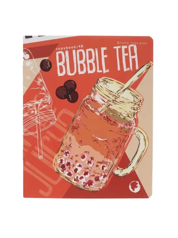 Тетрадь 48 листов, в клетку, Bubble tea