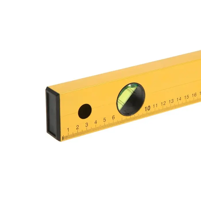 Уровень алюминиевый ТУНДРА, 3 глазка, линейка, 600 мм