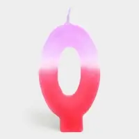 Свеча цифра для торта &laquo;0&raquo;, 8&times;3.75&times;1 см