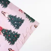 Бумага упаковочная крафтовая &laquo;Новогодний наряд&raquo;, 50 х 70 см