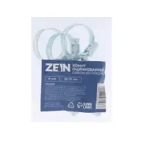 Хомут червячный ZEIN engr, сквозная просечка, диаметр 18-32 мм, ширина 8 мм, оцинкованный