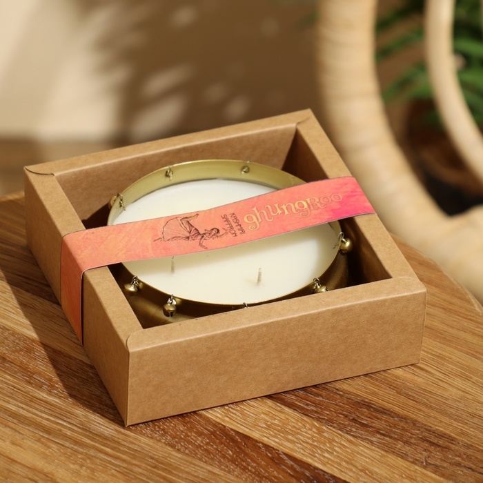 Свеча ароматическая  Свеча ароматическая "Ghungroo ourli" 120 гр, соевый воск, kashmiri kaser