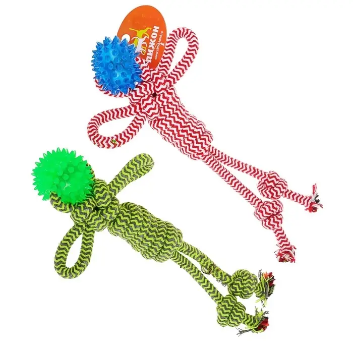 Игрушка канатная &laquo;Человечек&raquo; с мячиком, 75 г, до 24 см, цвет МИКС