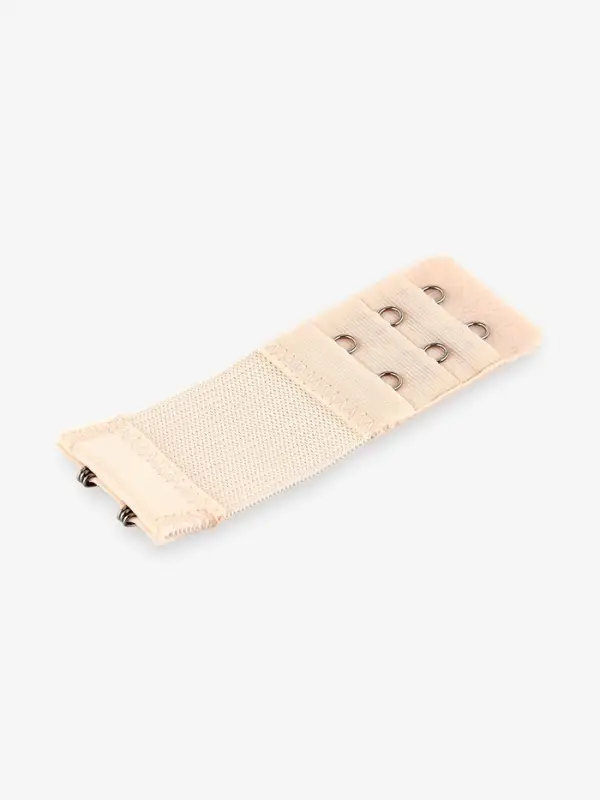 Застёжка для бюстгальтера, удлинитель, 3 ряда 2 крючка, 3.2&times;10.5 см, 5 шт., бежевая