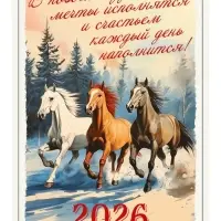 Календарь 2026 на ригеле «Винтаж»
