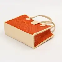 Сумка плетёная на застёжке из пандана, 35&times;12&times;40 см, бежево-оранжевая