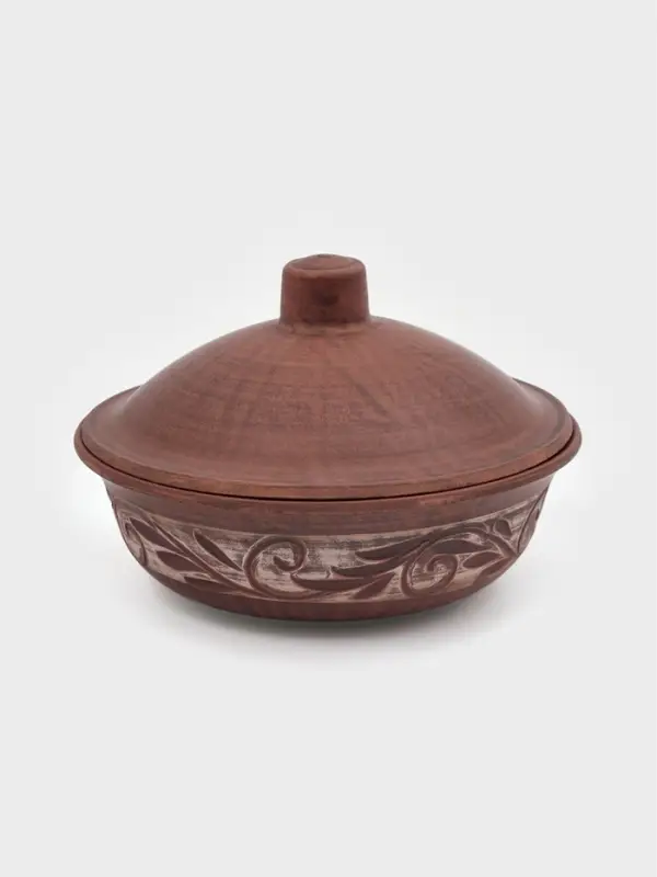 Блюдо для запекания &laquo;Ангоб&raquo;, 550 мл, 11&times;16 см, красная глина