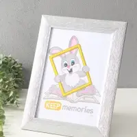 Фоторамка для фото 21х30 см (с ножкой) "Luxe Elegance" пластик, серебро, (пластик экран)