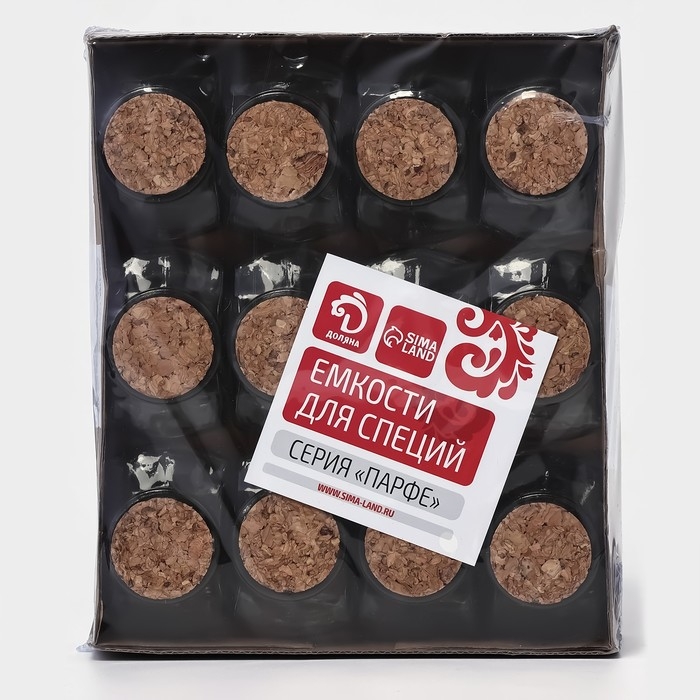 Банка стеклянная для хранения сыпучих продуктов Доляна &laquo;Парфе. Звезда&raquo;, 50 мл, 6,8&times;3,9 см,  с пробковой крышкой