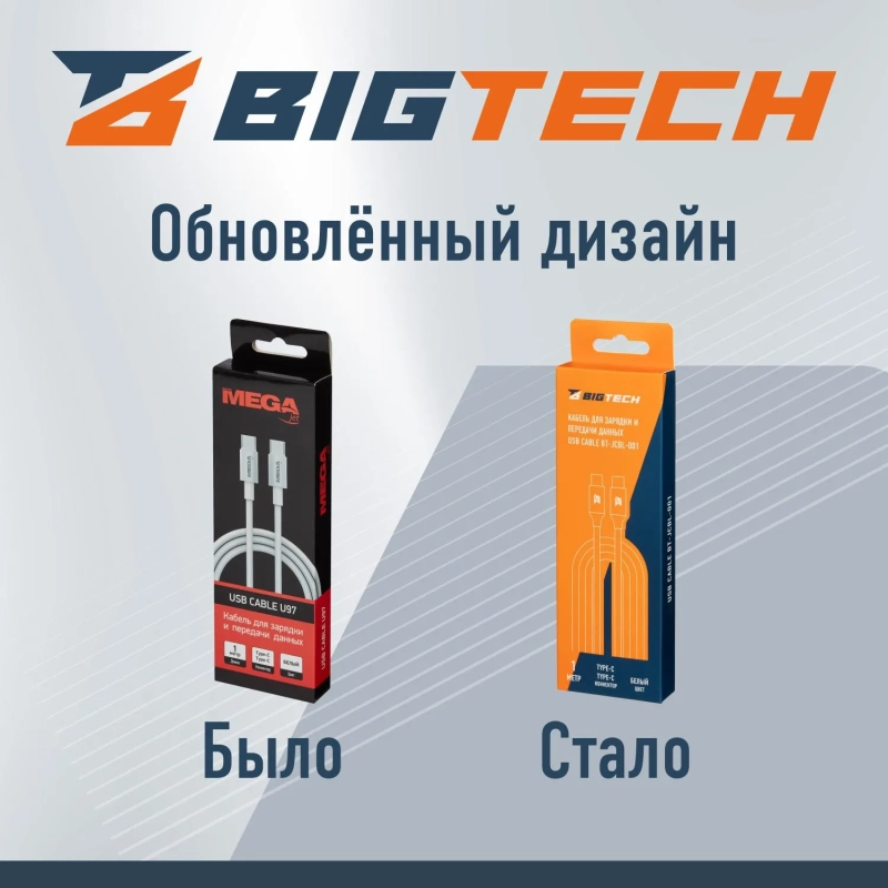 Кабель 100W, 1м, Type-C to Type-C, белый BT-JCBL-001/U97