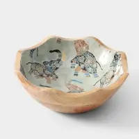 Салатник &laquo;Мудрый слон&raquo;, 20&times;20&times;8 см, дерево манго