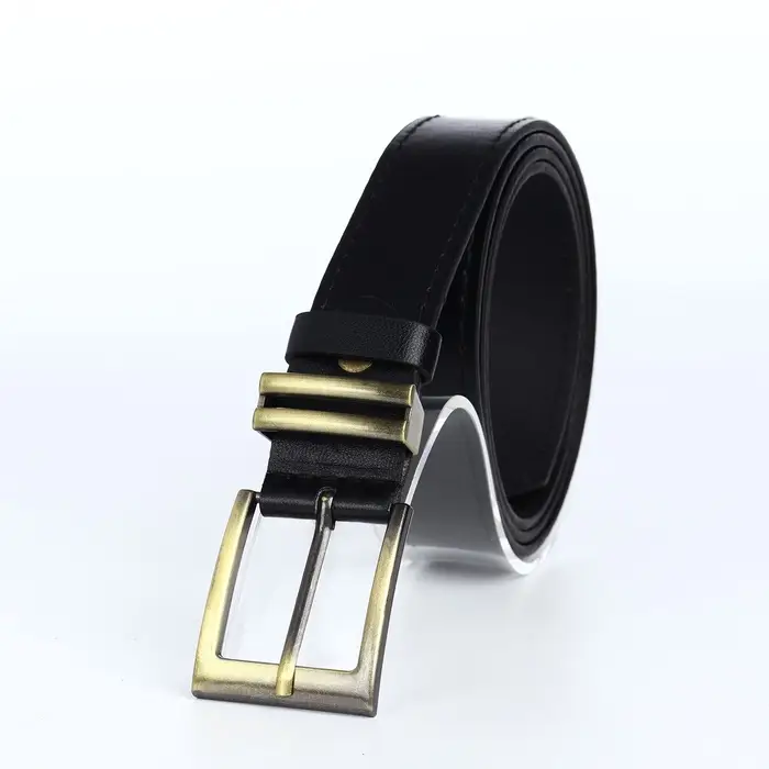 Ремень женский с винтом, 110&times;2.5 см, пряжка металл, золотистая, чёрный