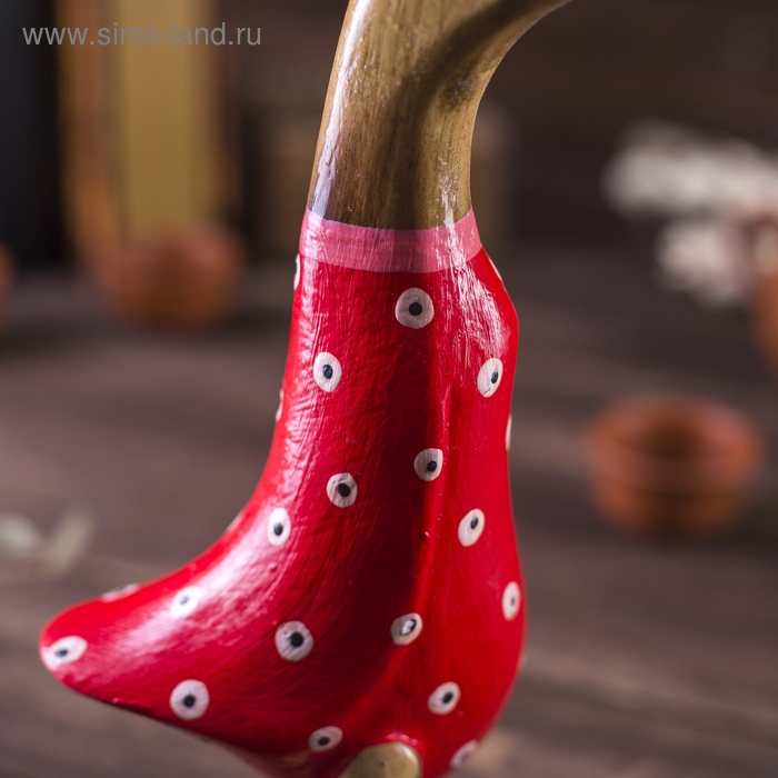 Сувенир дерево Сувенир дерево "Утка красный костюмчик в точку" 13х12х23 см