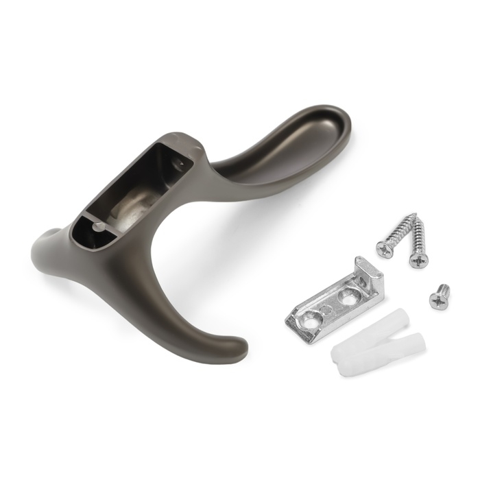 Крючок мебельный CAPPIO HOOK, трехрожковый, графит Крючок мебельный CAPPIO HOOK, трехрожковый, графит