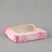 Коробка подарочная с окном &laquo;Подарок&raquo;, 20&times;20&times;4 см, самосборная