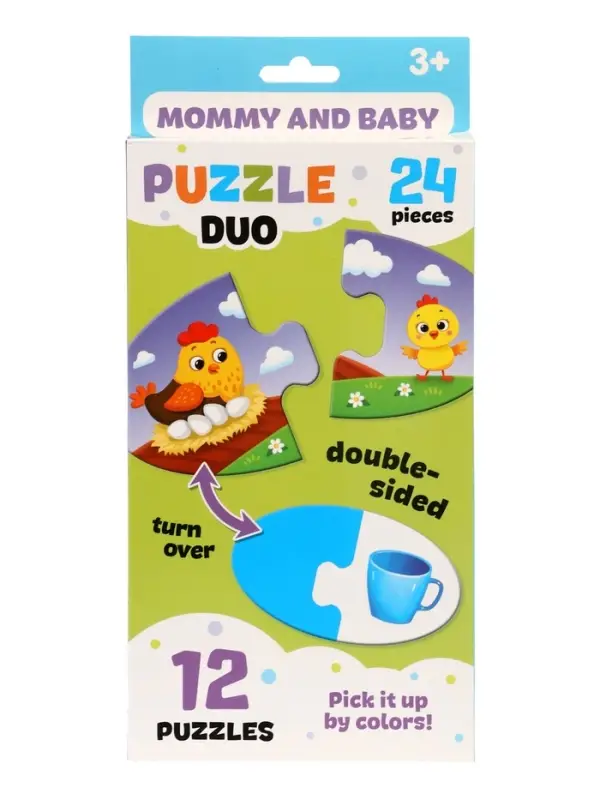 Large DUO puzzle, Mommy and baby, learning the colors Large DUO puzzle, Mommy and baby, learning the colors