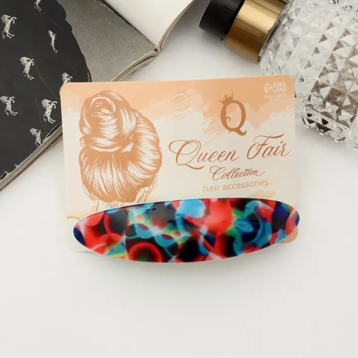 Заколка - автомат для волос «Шарлиз», абстракция, 9 см, МИКС Заколка - автомат для волос «Шарлиз», абстракция, 9 см, МИКС