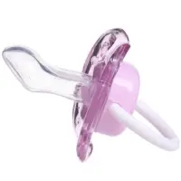 Соска - пустышка силиконовая ортодонтическая M&B, от 6 мес., с колпачком, фиолетовый