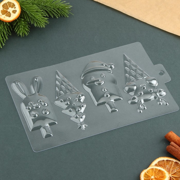 Новый год. Форма для шоколада «Новогоднее настроение», 21 х 14 см Новый год. Форма для шоколада «Новогоднее настроение», 21 х 14 см