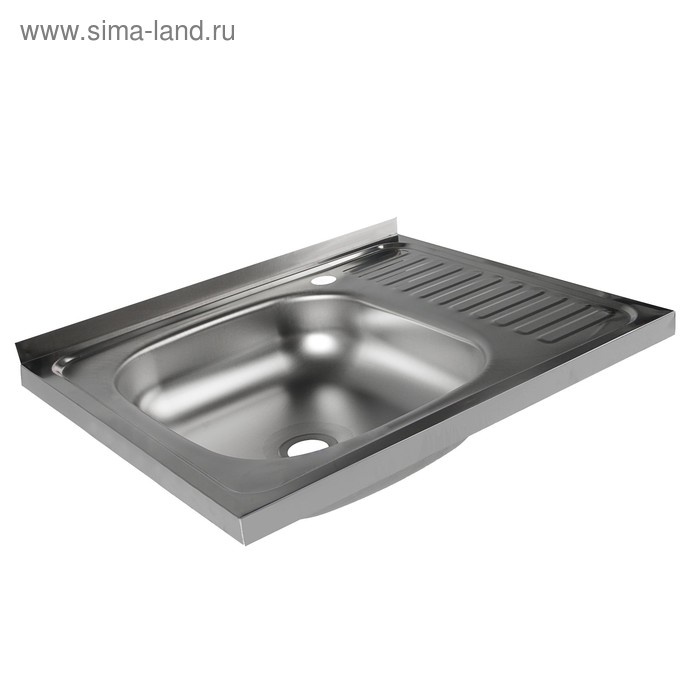 Мойка кухонная  Мойка кухонная "Владикс", накладная, без сифона, 60х50 см, левая, нержавеющая сталь 0.4 мм