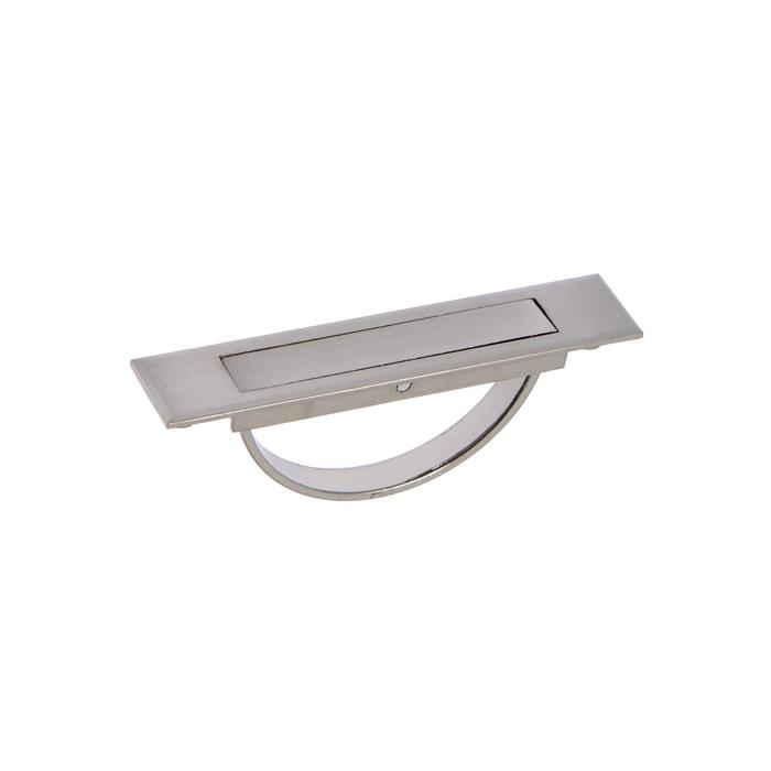 Ручка потайная CAPPIO, цинк, м/о 85 мм, L =100 мм, цвет матовый никель Ручка потайная CAPPIO, цинк, м/о 85 мм, L =100 мм, цвет матовый никель