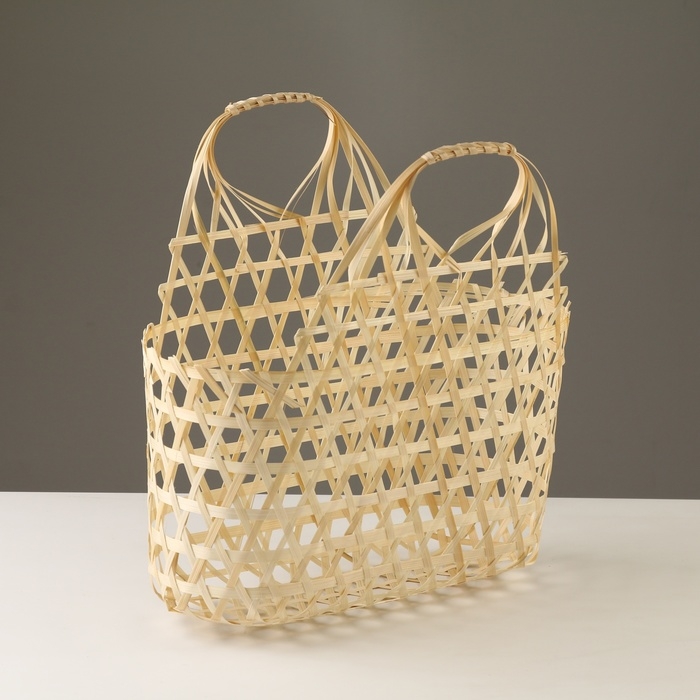 Корзина плетеная, 30х14х18/30 см, бамбук Корзина плетеная, 30х14х18/30 см, бамбук