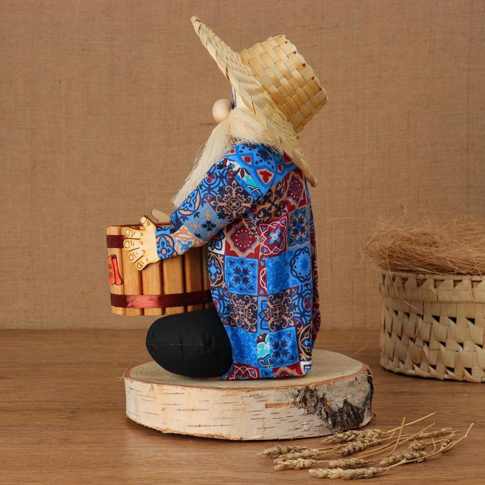 Оберег - домовой Оберег - домовой "Фёдор с бочкой", h = 33 см, микс