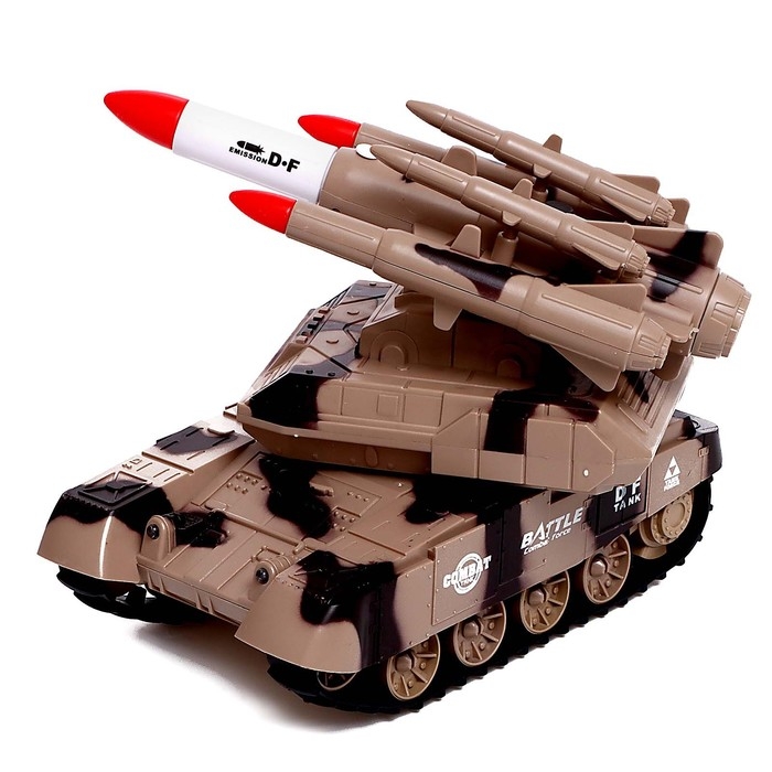 Танк радиоуправляемый «Баттл», стреляет, эффект дыма, цвет коричневый Танк радиоуправляемый «Баттл», стреляет, эффект дыма, цвет коричневый