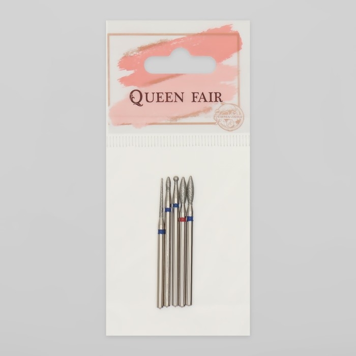 Фрезы алмазные для маникюра, 5 шт, форма и зернистость АССОРТИ Фрезы алмазные для маникюра, 5 шт, форма и зернистость АССОРТИ