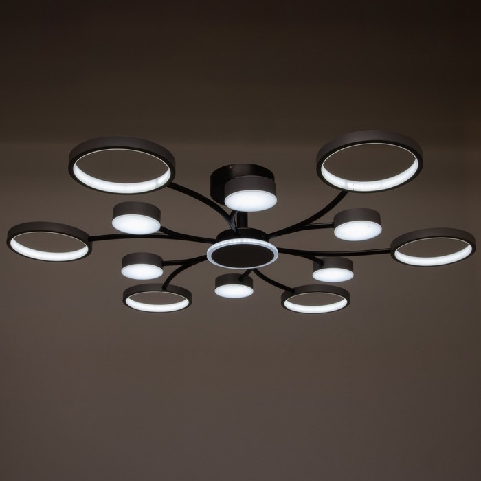 Люстра с ПДУ 2299/13GR LED 256Вт 3000-6000К серый 106х106х18 см BayerLux