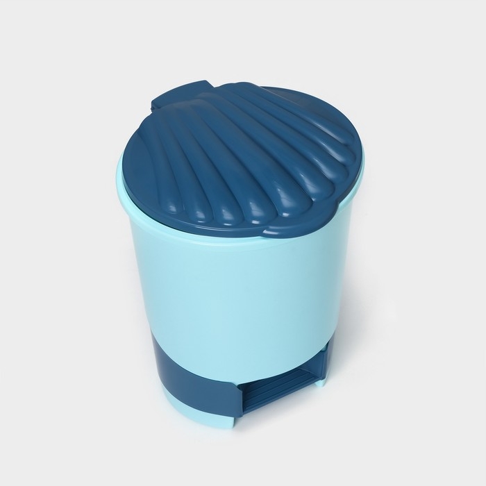 Ведро для мусора, 10 л, с педалью, цвет голубой Ведро для мусора, 10 л, с педалью, цвет голубой