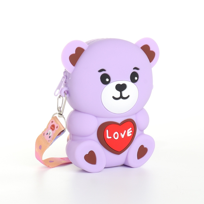 Сумка детская для девочки на молнии «Выбражулька», цвет сиреневый