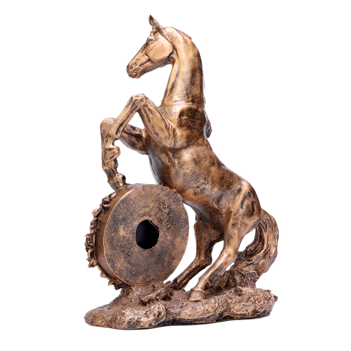 Часы настольные интерьерные на батарейках Часы настольные интерьерные на батарейках "Каминные. Конь", 27 х 36.5 см, d-10 см