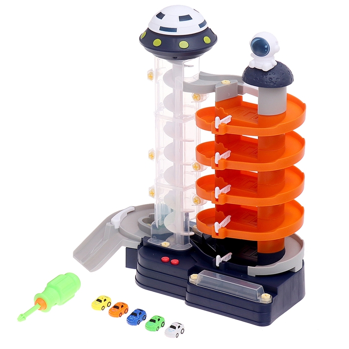 Автотрек «Космо-Парк», с лифтом, 5 машинок, работает от батареек Автотрек «Космо-Парк», с лифтом, 5 машинок, работает от батареек